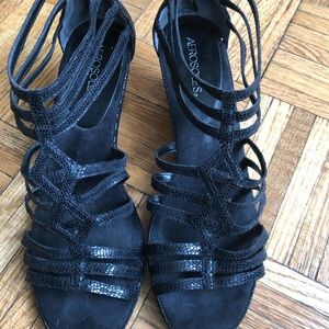 Aerosols Black Espadrille Sandal